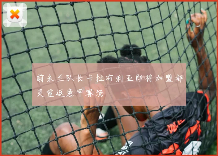 前米兰队长卡拉布利亚即将加盟都灵重返意甲赛场